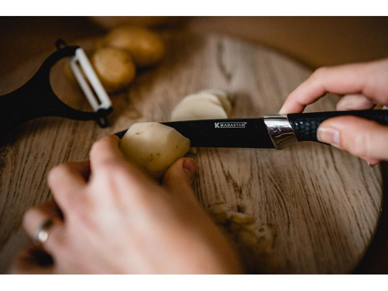 Kadastar Messer-Set Premium Black 6-teilig, Schwarz/Silber