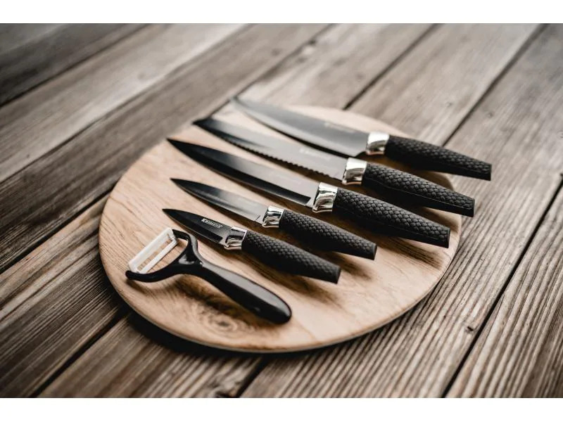 Kadastar Messer-Set Premium White 6-teilig, Silber/Weiss