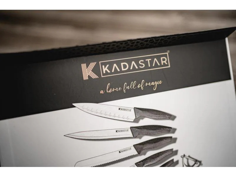 Kadastar Messer-Set Premium White 6-teilig, Silber/Weiss