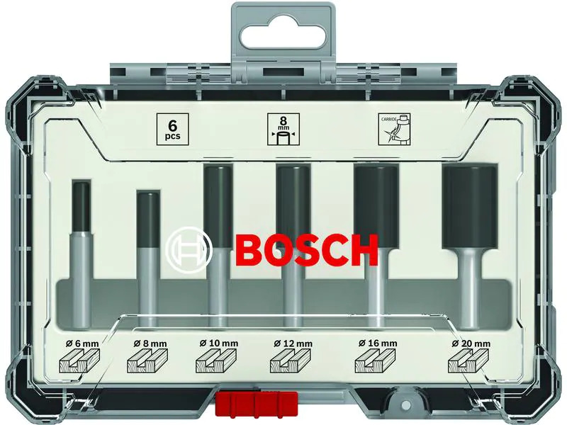 Bosch Professional Nutfräser -Set 8 mm-Schaft, 6-teilig