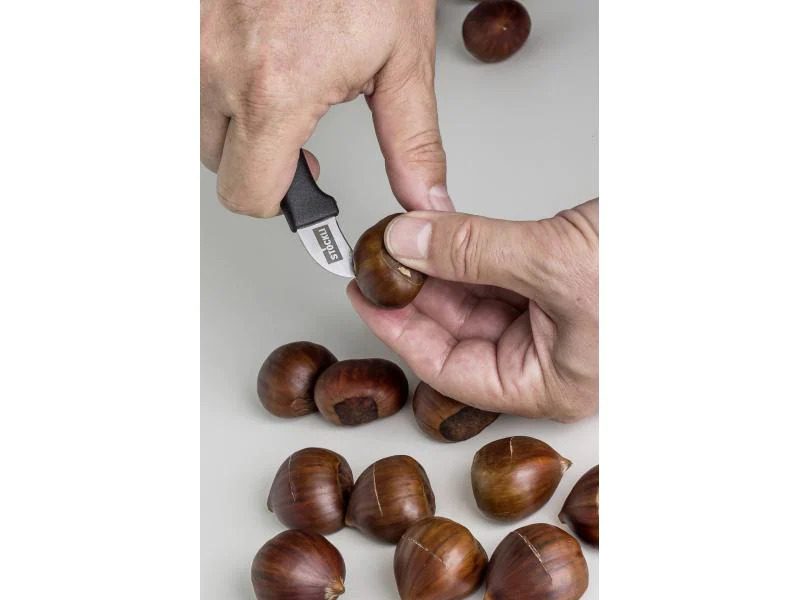 Stöckli Marronimesser Silber/Schwarz
