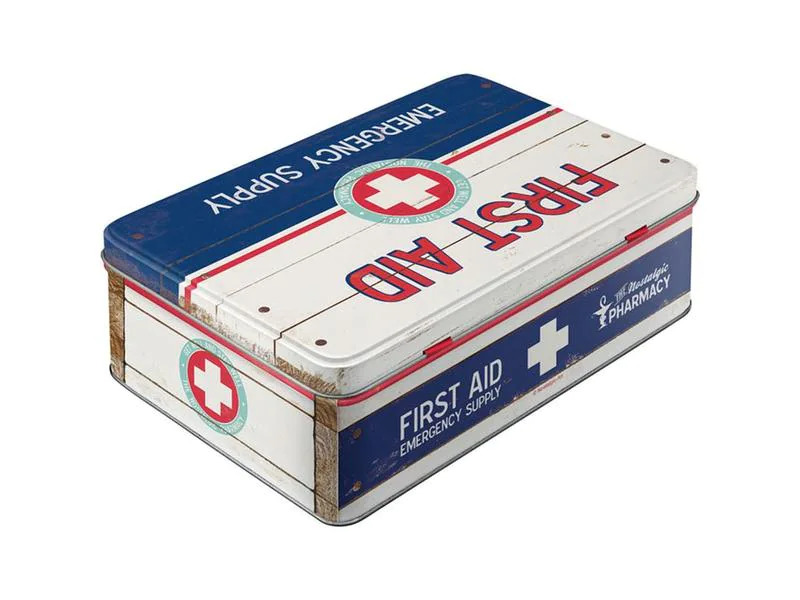 Nostalgic Art Medikamentenbox First Aid Blau/Rot/Weiss