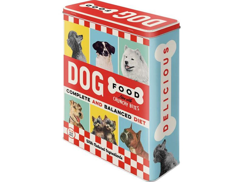 Nostalgic Art Vorratsdose Dog Food 4 l, Blau/Rot/Weiss