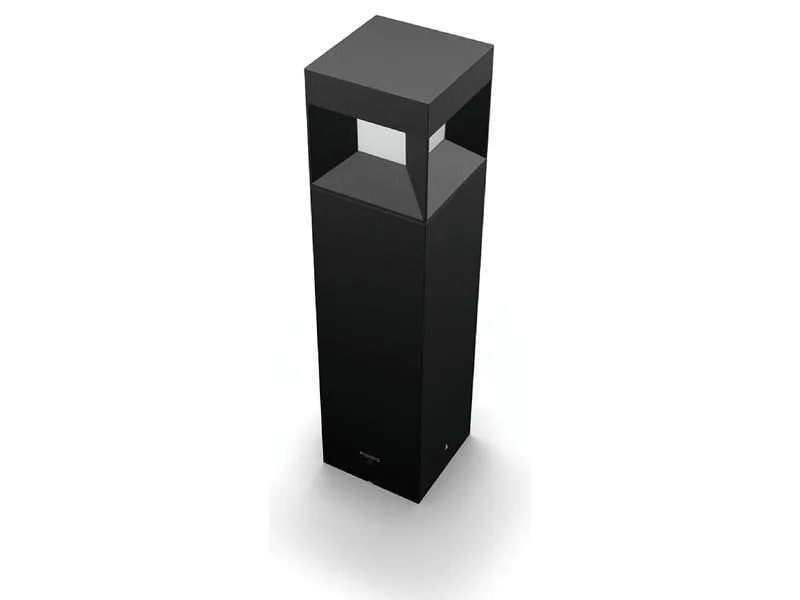 Philips Sockelleuchte Parterre, 800 lm, 2700 K, 40 cm, Schwarz