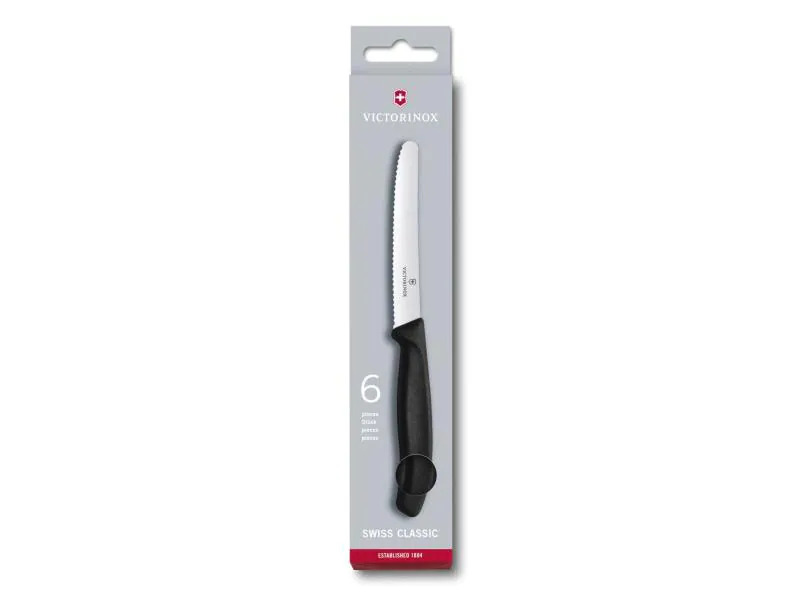 Victorinox Tafelmesser 6 Stück, Schwarz