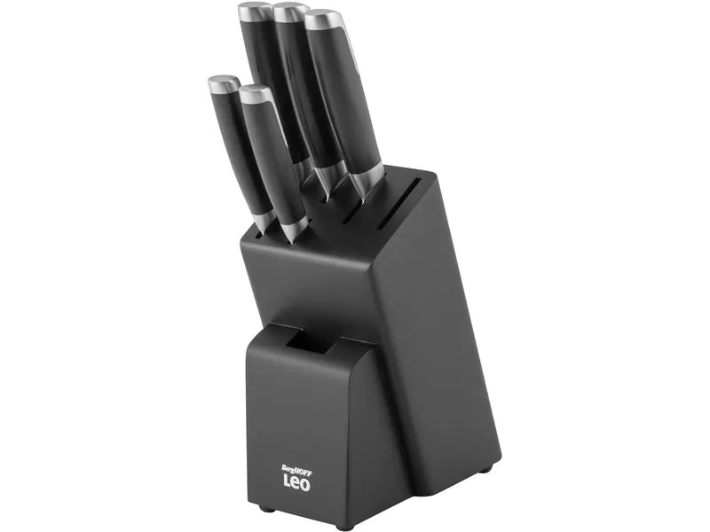 BergHOFF Messerblock-Set mit Messer Leo Graphite 6-teilig, Schwarz