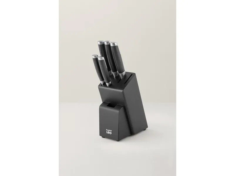BergHOFF Messerblock-Set mit Messer Leo Graphite 6-teilig, Schwarz