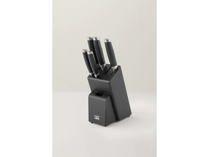 BergHOFF Messerblock-Set mit Messer Leo Graphite 6-teilig, Schwarz