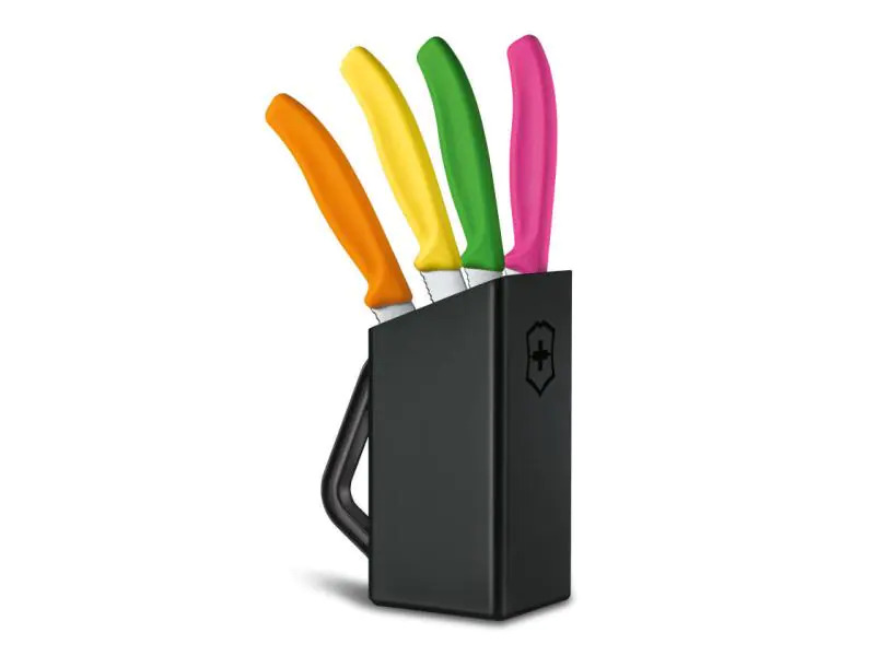 Victorinox Messerblock-Set mit Messer Swiss Classic 5-teilig, Schwarz