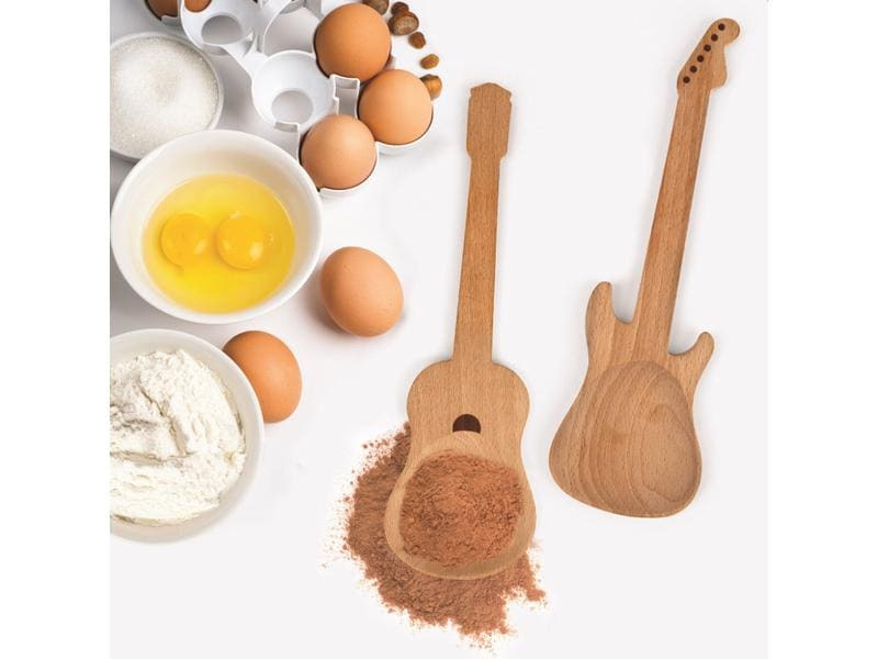 Kikkerland Salatbesteck Gitarre Hellbraun