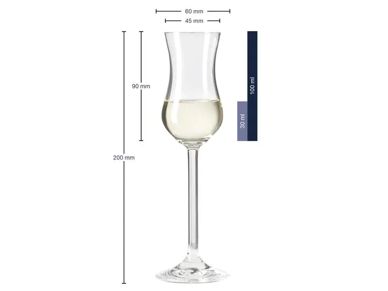 Leonardo Grappaglas Daily 100 ml, 6 Stück, Transparent 