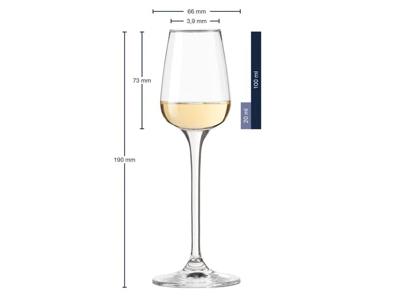 Leonardo Schnapsglas Tivoli 100 ml, 6 Stück, Transparent 