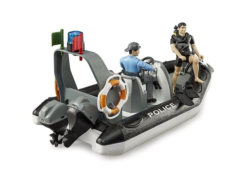 Bruder Spielwaren Polizei-Schlauchboot