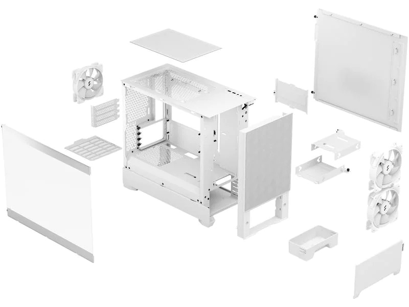 Fractal Design PC-Gehäuse Pop Mini Air RGB TG Weiss