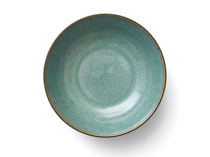 Bitz Salatschüssel 24 cm, Schwarz/Dunkelgrün