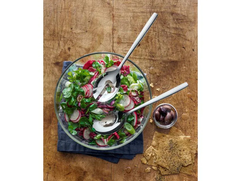 WMF Salatschüssel-Set mit Besteck 23.5 cm, Transparent