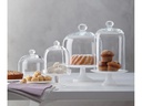 Leonardo Servierplatte Cupola Glashaube mit Knopf Transparent