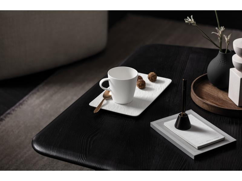 Villeroy &amp; Boch Servierplatte Manufacture Rock Rechteckig, Weiss