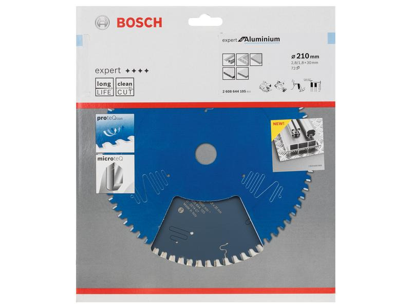 Bosch Professional Kreissägeblatt Expert Aluminium, 21 cm x 3 cm x 0.28 cm, 72