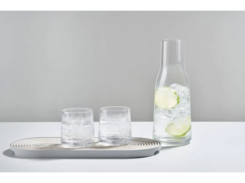 Zone Denmark Servierplatte Singles 35 cm x 16 cm, Grau