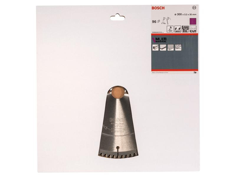 Bosch Professional Kreissägeblatt Multi Material, 30 cm x 3 cm x 0.32 cm, 96