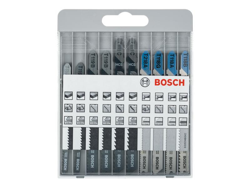 Bosch Professional Stichsägeblätter-Set Basic for Metal &amp; Wood, 10-teilig