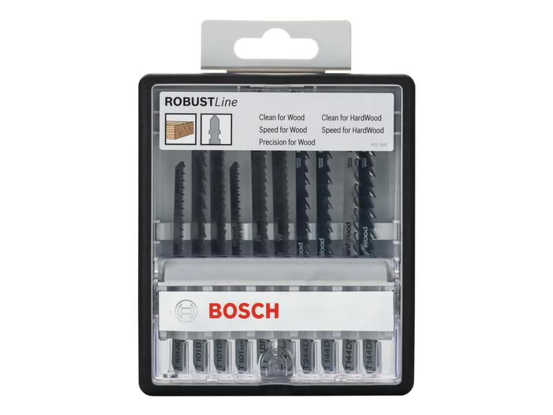 Bosch Professional Stichsägeblätter-Set Wood T-Schaft, 10-teilig
