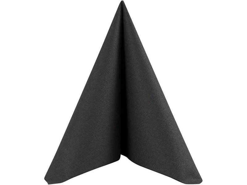Creativ Company Papierservietten 40 cm x 40 cm, 20 Stück, Schwarz