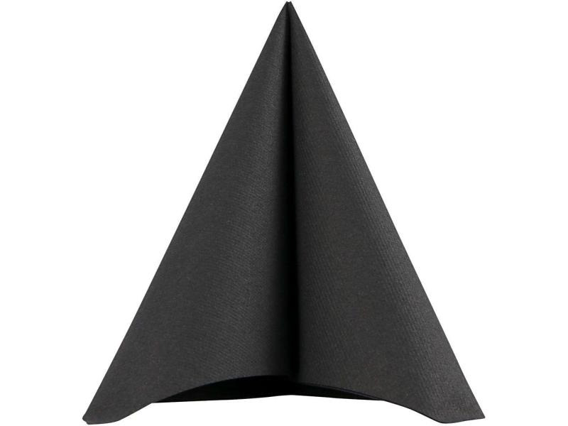 Creativ Company Papierservietten 40 cm x 40 cm, 20 Stück, Schwarz