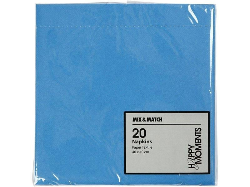Creativ Company Papierservietten 40 cm x 40 cm, 20 Stück, Türkis