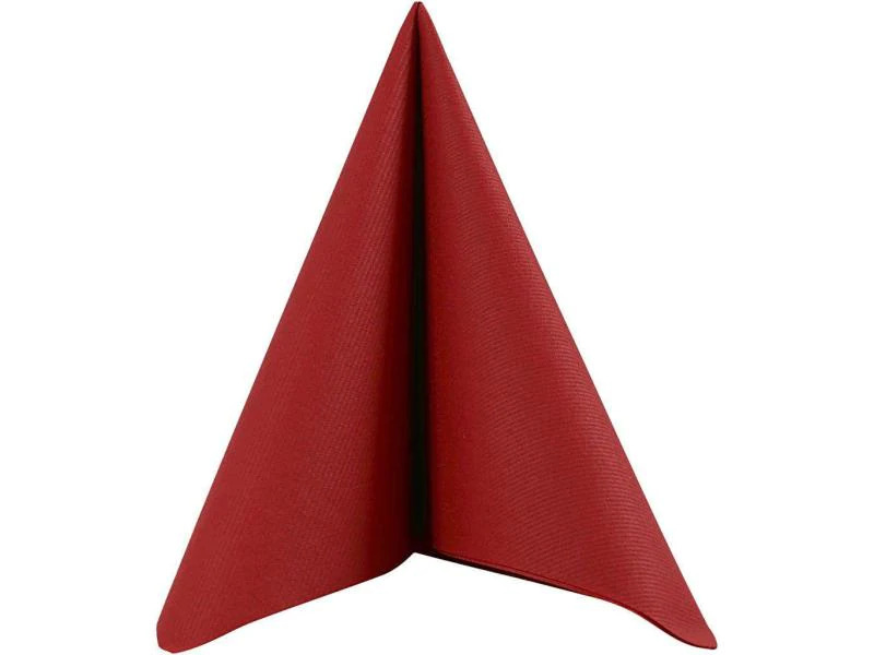 Creativ Company Papierservietten 40 cm x 40 cm, 20 Stück, Weinrot