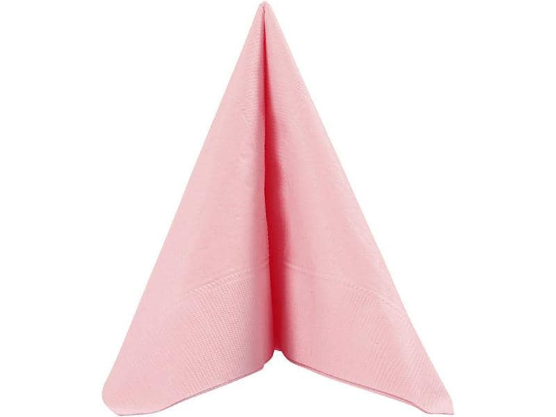 Creativ Company Papierservietten Rosa 33 cm x 33 cm, 20 Stück, Rosa