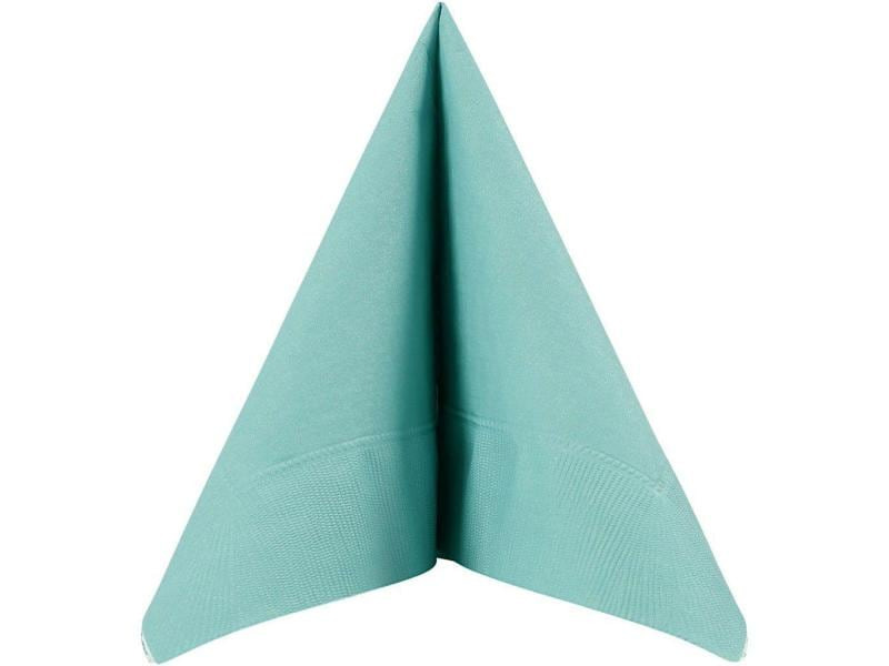 Creativ Company Papierservietten Türkis 33 cm x 33 cm, 20 Stück, Türkis