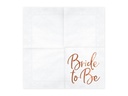 Partydeco Papierservietten Bride to be 33 x 33 cm, Weiss/Rosegold