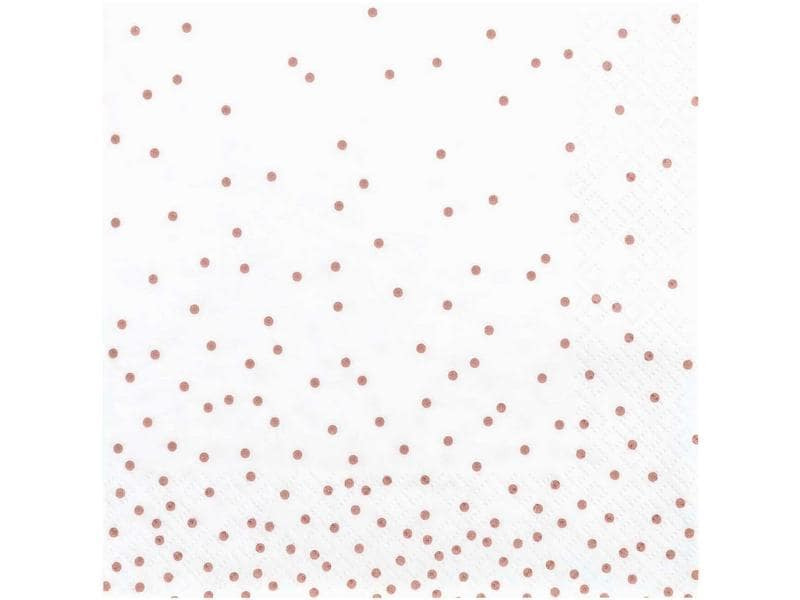 Rico Design Papierservietten 33 cm x 33 cm, 20 Stück, Rosa/Weiss