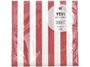 Rico Design Papierservietten Gestreift 33 x 33 cm, 20 Stück, Rot/Weiss