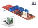 Delock Konverter M.2 Key B+M - 2x USB 3.0