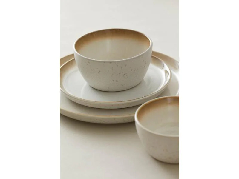Bitz Frühstücks- und Dessertteller Ø 21 cm 6 Stück, Braun/Crème