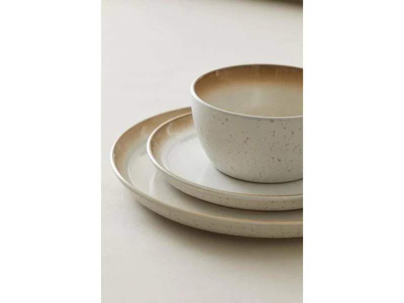 Bitz Frühstücks- und Dessertteller Ø 21 cm 6 Stück, Braun/Crème
