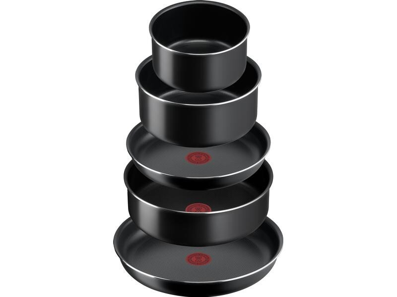 Tefal Pfannen-Set Ingenio Easy On 10-teilig, Schwarz