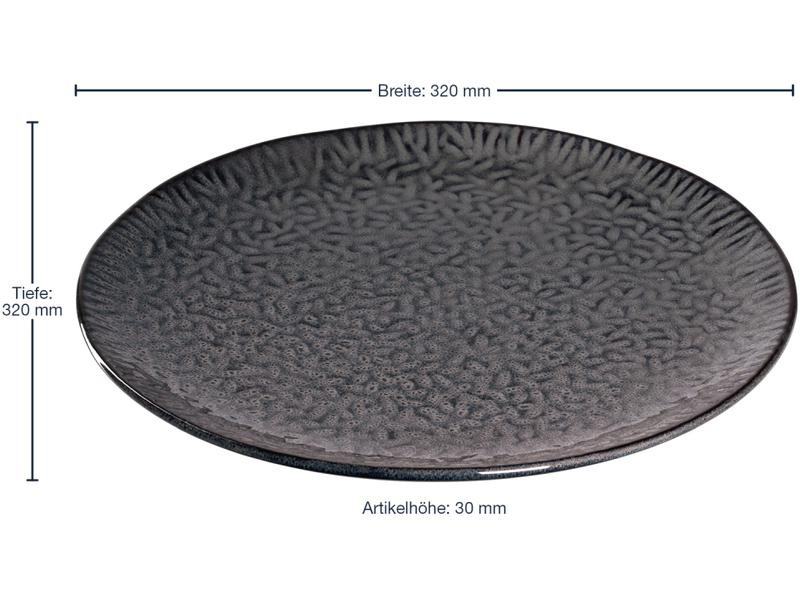 Leonardo Platzteller Matera Ø 32 cm 4 Stück, Anthrazit