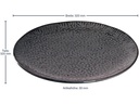 Leonardo Platzteller Matera Ø 32 cm 4 Stück, Anthrazit