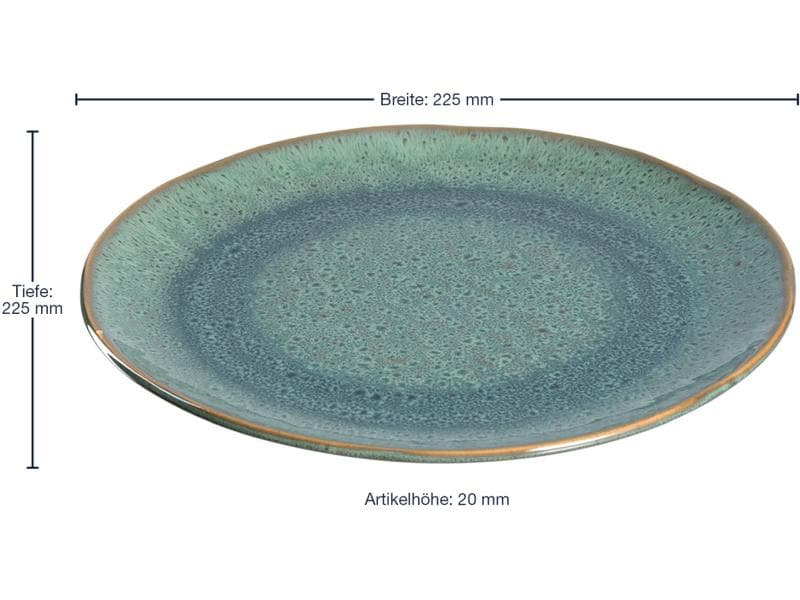 Leonardo Speiseteller Matera Ø 23 cm 6 Stück, Grün