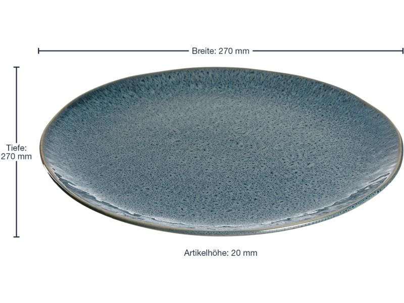 Leonardo Speiseteller Matera Ø 27 cm 6 Stück, Blau