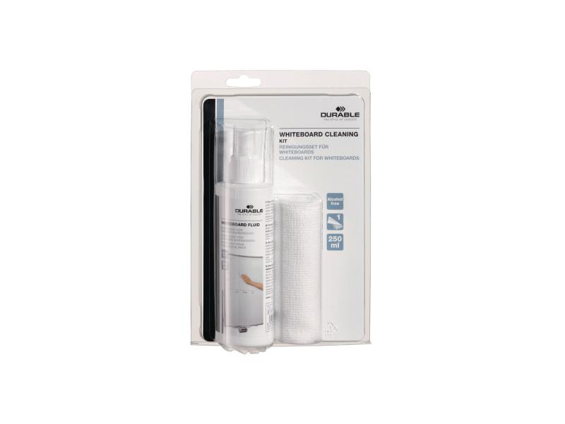 DURABLE Reinigungsspray und Tuch Whiteboard Cleaning Set 250 ml