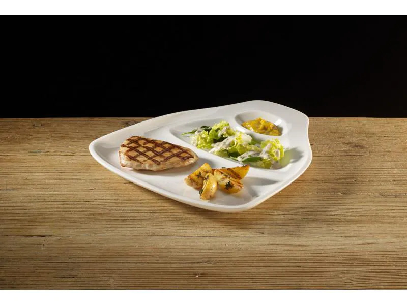 Villeroy &amp; Boch Speiseteller BBQ Passion Steak 1 Paar, Weiss