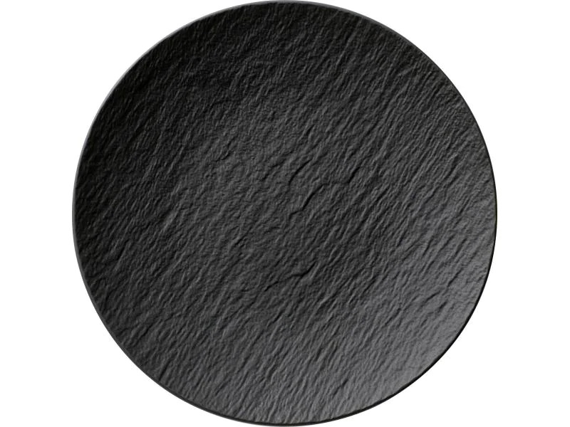 Villeroy &amp; Boch Speiseteller Manufacture Rock Ø 25 cm 6 Stück, Schwarz