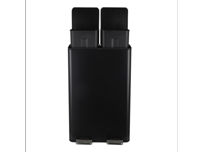 spirella Treteimer Aliya Matt 2 x 30 l, Schwarz
