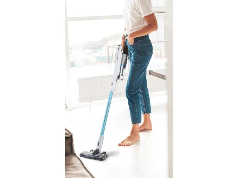 Domo Akku-Hand- und Stielsauger DO2035SV, Blau/Weiss