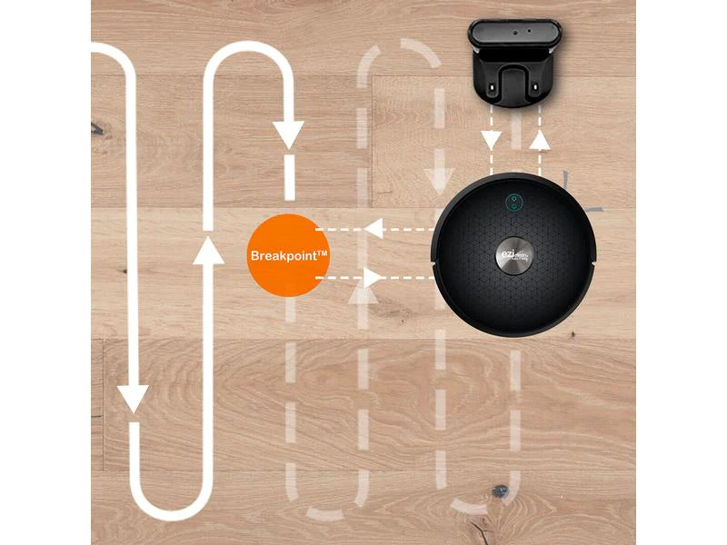 EZIclean Saug- und Wischroboter Aqua Connect x1200, Schwarz
